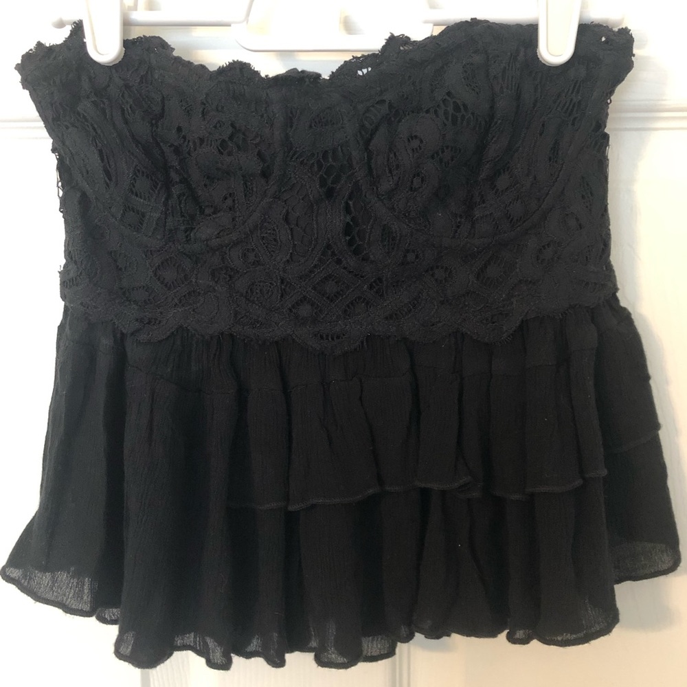 Free People strapless crop top